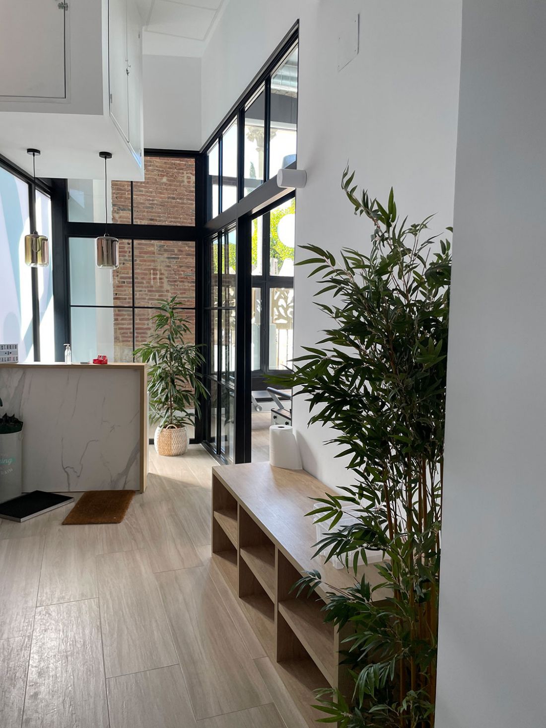 Entrada diáfana y luminosa que da la bienvenida a nuestros pacientes